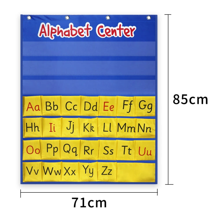 Alphabet Card Early Teaching Hanging Bag Letter Pocket, Alphabet Card