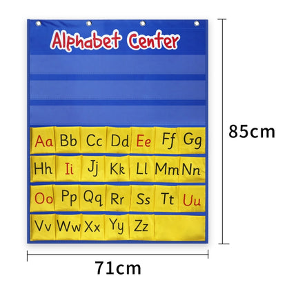 Alphabet Card Early Teaching Hanging Bag Letter Pocket, Alphabet Card