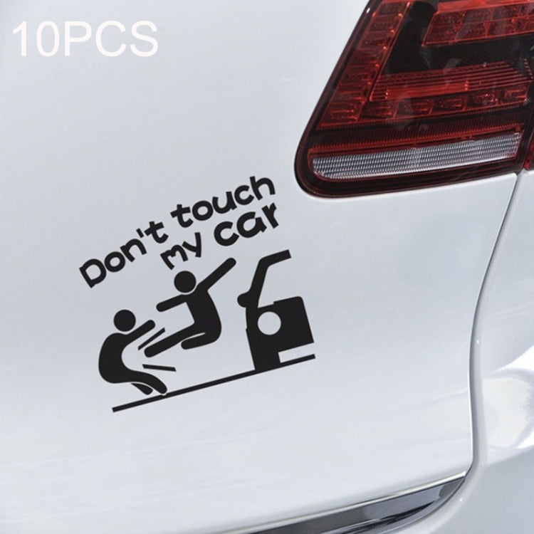 10PCS Reflective Funny Text Do Not Touch My Car Car Sticker, Funny Text