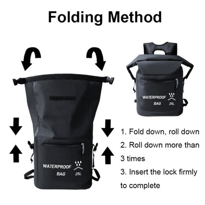 25L Outdoor Swimming Upstream Waterproof Bag Beach Bag, 25L
