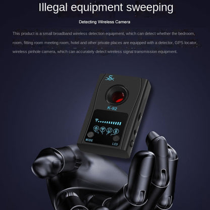 K92 Hotel Anti-candid Shooting Infrared Scanning Camera GPS Anti-location Detector, K92