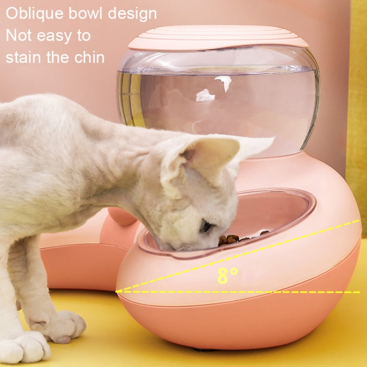 Automatic Drinking Water Feed Double Bowl Anti-overturning Dog Basin, Gray, Pink, Green, Gray+Placemat, Pink+Placemat, Green+Placemat