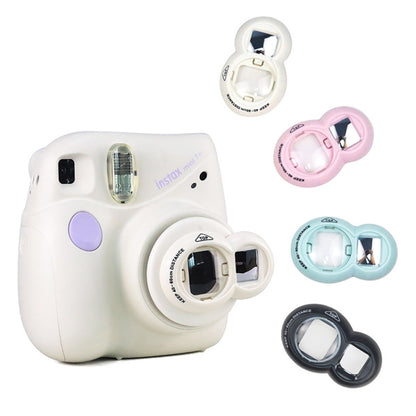 Mini Digital Camera Lens Selfie Mirror + Auxiliary Circle Set for FUJIFILM Instax Mini7+, White, Pink, Blue, Black