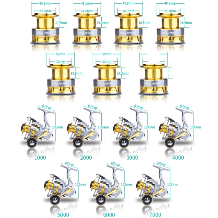 Metal Spinning Wheel Fishing Reel Casting Sea Rod Wheel, Style:, YK1000 (EVA Grip), YK2000 (EVA Grip), YK3000 (EVA Grip), YK5000 (EVA Grip), YK7000 (EVA Grip), YK SE1000 (Half Metal Ball Grip), YK SE2000 (Half Metal Ball Grip)