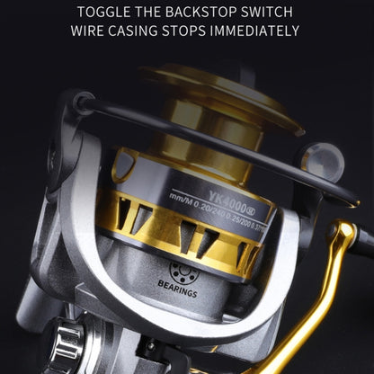 Metal Spinning Wheel Fishing Reel Casting Sea Rod Wheel, Style:, YK1000 (EVA Grip), YK2000 (EVA Grip), YK3000 (EVA Grip), YK5000 (EVA Grip), YK7000 (EVA Grip), YK SE1000 (Half Metal Ball Grip), YK SE2000 (Half Metal Ball Grip)