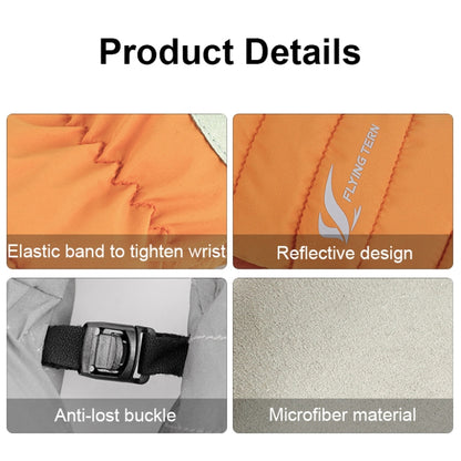 FLYING TERN 307 Outdoor Sports Fleece Waterproof Wear-resistant Children Gloves, Orange, Lake Blue, Reflective Silver, White