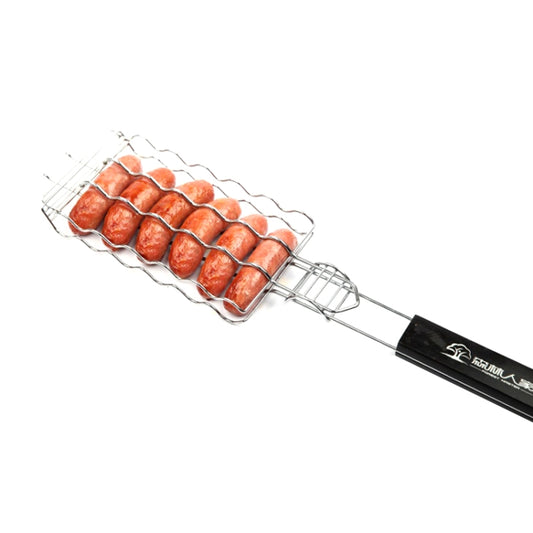FOREST MASTER KW3008 Barbecue Sausage Stainless Steel Grill Mesh Outdoor Grill Barbecue Clip, KW3008 Barbecue Clip