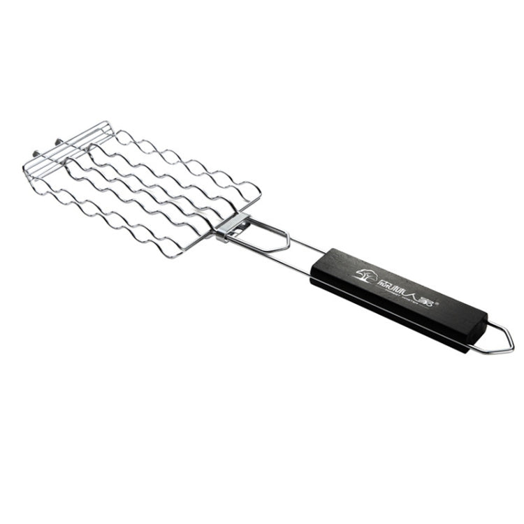 FOREST MASTER KW3008 Barbecue Sausage Stainless Steel Grill Mesh Outdoor Grill Barbecue Clip, KW3008 Barbecue Clip