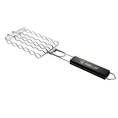 FOREST MASTER KW3008 Barbecue Sausage Stainless Steel Grill Mesh Outdoor Grill Barbecue Clip, KW3008 Barbecue Clip