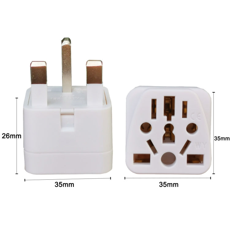 2 PCS WY-7 10A 250V UK Plug Converter, WY-7 Black, WY-7 White