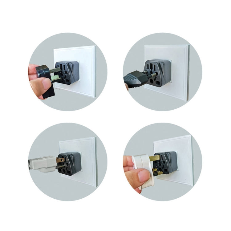 2 PCS WY-7 10A 250V UK Plug Converter, WY-7 Black, WY-7 White