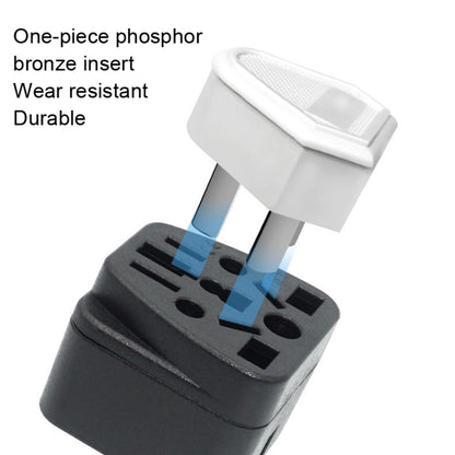 10 PCS WY-6 10A 250V Porous US Conversion Plug, WY-6 Black