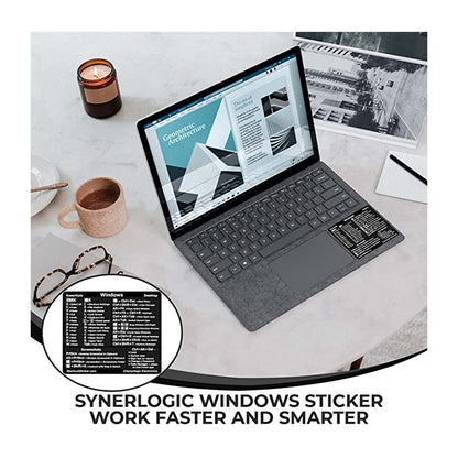 PC Reference Keyboard Shortcut Sticker Adhesive For PC Laptop Desktop, Black