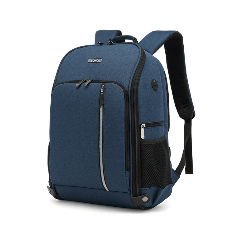 TONO LED Light SLR Digital Camera Backpack With USB Port, Blue, Black, Grey