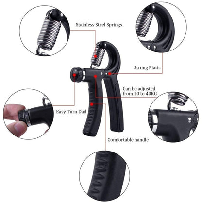 10-40kg Adjustable R-shaped Grip Finger Hand Training Gym, 10-40kg Black Rose Red, 10-40kg Black Orange, 10-40kg Black, 10-40kg Black Yellow, 10-40kg Black Gray, 10-40kg Black Green