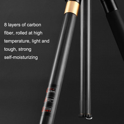 QingZhuangShiDai Q222C SLR Camera Carbon Fiber Portable Travel Tripod, Q222C(Black)