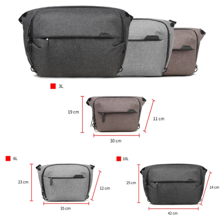 Portable Waterproof Photography SLR Camera Messenger Bag, 3L Light Gray