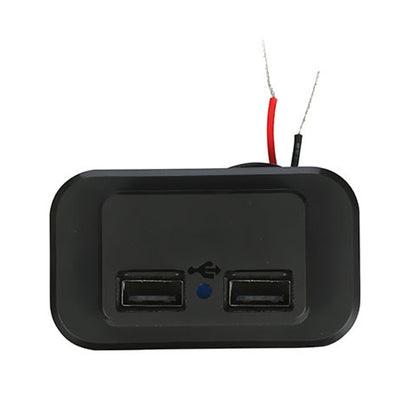 4.8A Punch-Free Automatic Spring Cover RV Bus Modified Dual USB Car Charger, 4.8A