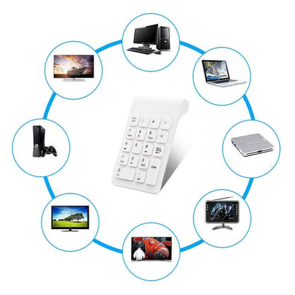 Mini 2.4G Wireless Numeric Keypad, Wireless White