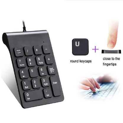 Laptop Wired Digital Mini USB Keyboard, Wired White, Wired Black