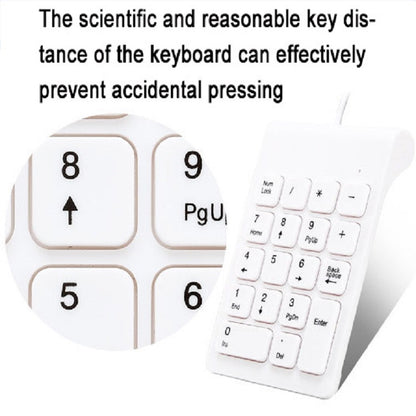Laptop Wired Digital Mini USB Keyboard, Wired White, Wired Black