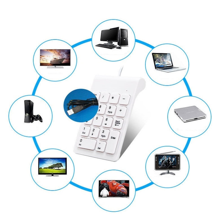 Laptop Wired Digital Mini USB Keyboard, Wired White, Wired Black
