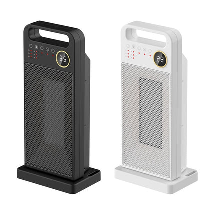 LCD Digital Display Rotary Remote Control Electric Heater PTC Ceramic Heating Heater, Spec:, EU Plug (Black), UK Plug (Black)