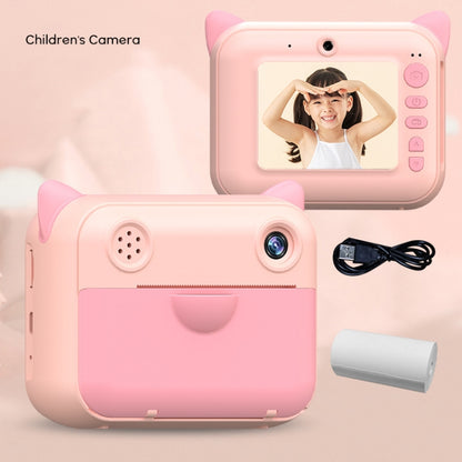 CP01 2.4 Inch HD Screen Kids Toy Thermal Printing Camera no Memory Card, Blue, Pink