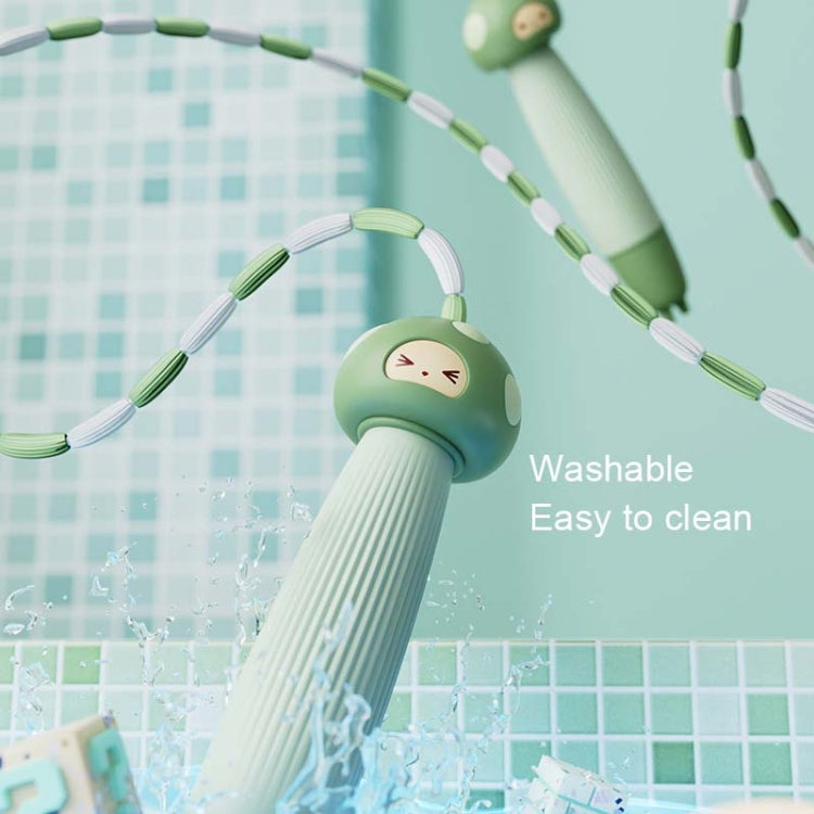 T004 Cartoon Silicone Adjustable Student Skipping Rope, Style:, Soft Bead Bamboo Rope (Brown), Soft Bead Bamboo Rope (Green), Soft Bead Bamboo Rope (Orange)