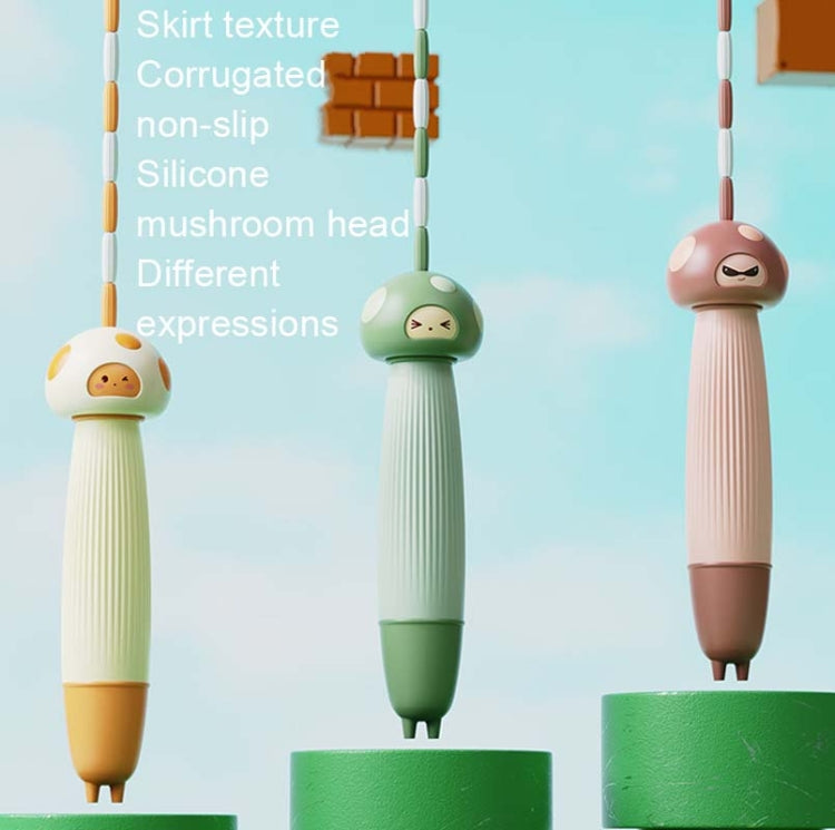 T004 Cartoon Silicone Adjustable Student Skipping Rope, Style:, Soft Bead Bamboo Rope (Brown), Soft Bead Bamboo Rope (Green), Soft Bead Bamboo Rope (Orange)