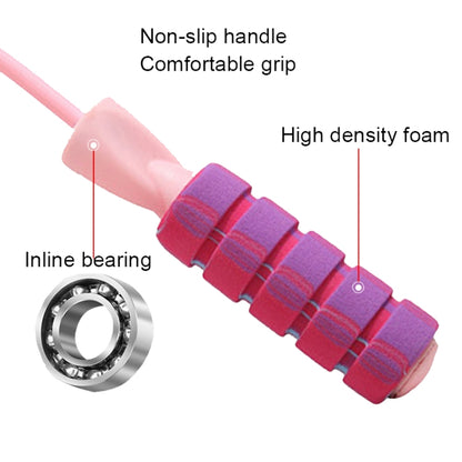 H8010 Weight Bearing Rope Skipping Fitness Equipment, PVC Rope Green, PVC Rope Pink