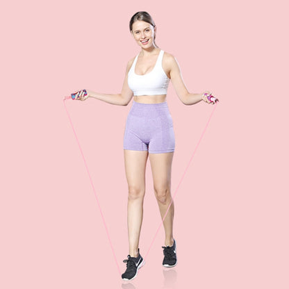 H8010 Weight Bearing Rope Skipping Fitness Equipment, PVC Rope Green, PVC Rope Pink