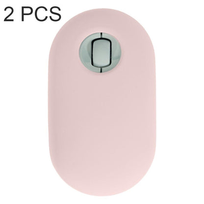 2 PCS Silicone Dustproof Wireless Mouse Protective Case For Logitech Pebble, Black, Pink, Matcha Green, Gray Blue, Transparent