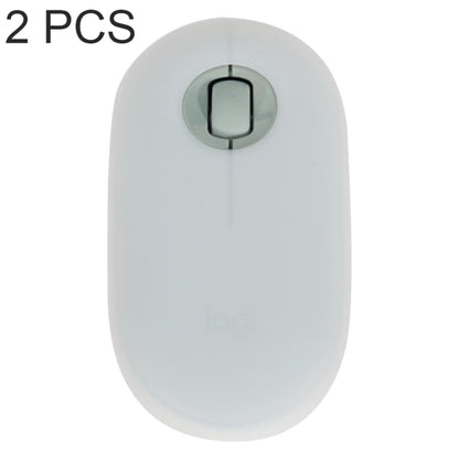 2 PCS Silicone Dustproof Wireless Mouse Protective Case For Logitech Pebble, Black, Pink, Matcha Green, Gray Blue, Transparent