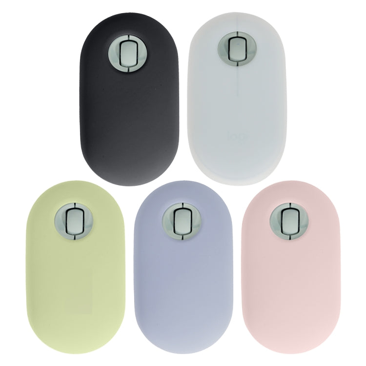 2 PCS Silicone Dustproof Wireless Mouse Protective Case For Logitech Pebble, Black, Pink, Matcha Green, Gray Blue, Transparent
