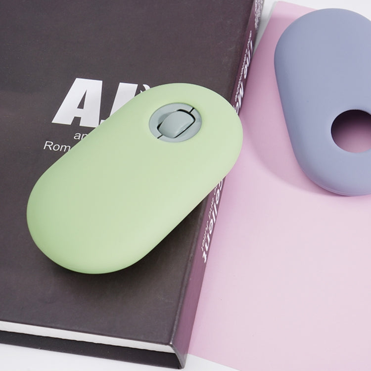 2 PCS Silicone Dustproof Wireless Mouse Protective Case For Logitech Pebble, Black, Pink, Matcha Green, Gray Blue, Transparent