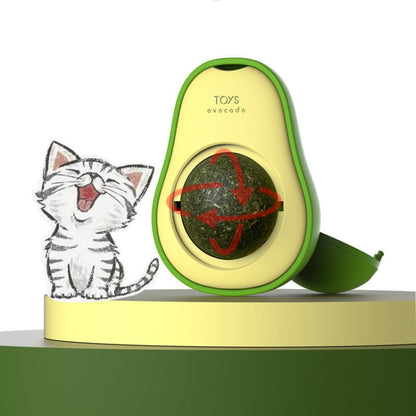 Catnip Balls And Avocado Teasing Cat Teeth Cleaning Toy, Mint Ball, Gall Fruit