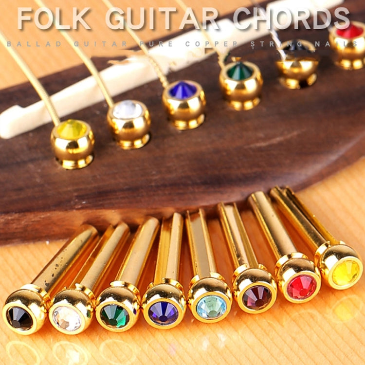 6PCS Guitar Dipping Pure Copper Citrimine Guitar Caps, Style:, Crystal Head (White), Crystal Head (Yellow), Crystal Head (Red), Crystal Head (Purple), Crystal Head (Green), Crystal Head (Black), Big Diamond (White), Big Diamond (Gold)...