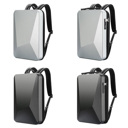 Bopai 61-93318A Hard Shell Waterproof and Expandable Backpack with USB Charging Hole, Spec:, Regular (Silver), Password (Silver), Regular (Black), Password (Black)