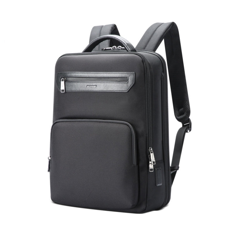 Bopai 61-121518 Multi-compartment Waterproof Expandable Backpack with USB Charging Hole, Black, Dark Gray