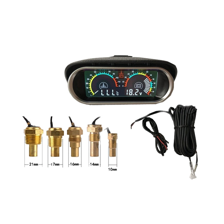 Agricultural Vehicle Car Modification Instrument, Style:, Water Temperature (10mm) With Voltage, Water Temperature (14mm) With Voltage, Water Temperature (16mm) With Voltage, Water Temperature (17mm) With Voltage, Water Temperature (21mm) With Voltage