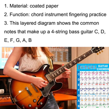 G625 Paper Chord Score Guitar Chord Fingering Exercise Chart, G625(Small), G625(Large)