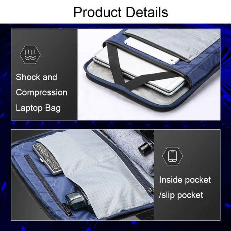 Bopai 61-120621A Outdoor Waterproof Laptop Backpack with USB Charging Port, Spec:, Regular Version, Expansion Version