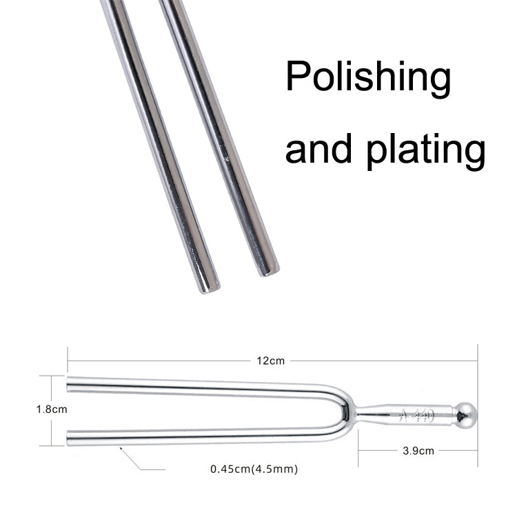2 PCS Resonant Standard Teaching Sound Fork Stainless Steel Violin Instrument Music Sound Fork, Silver
