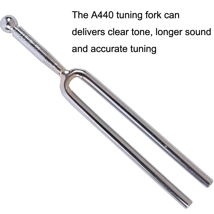 2 PCS Resonant Standard Teaching Sound Fork Stainless Steel Violin Instrument Music Sound Fork, Silver