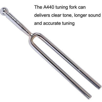 2 PCS Resonant Standard Teaching Sound Fork Stainless Steel Violin Instrument Music Sound Fork, Silver