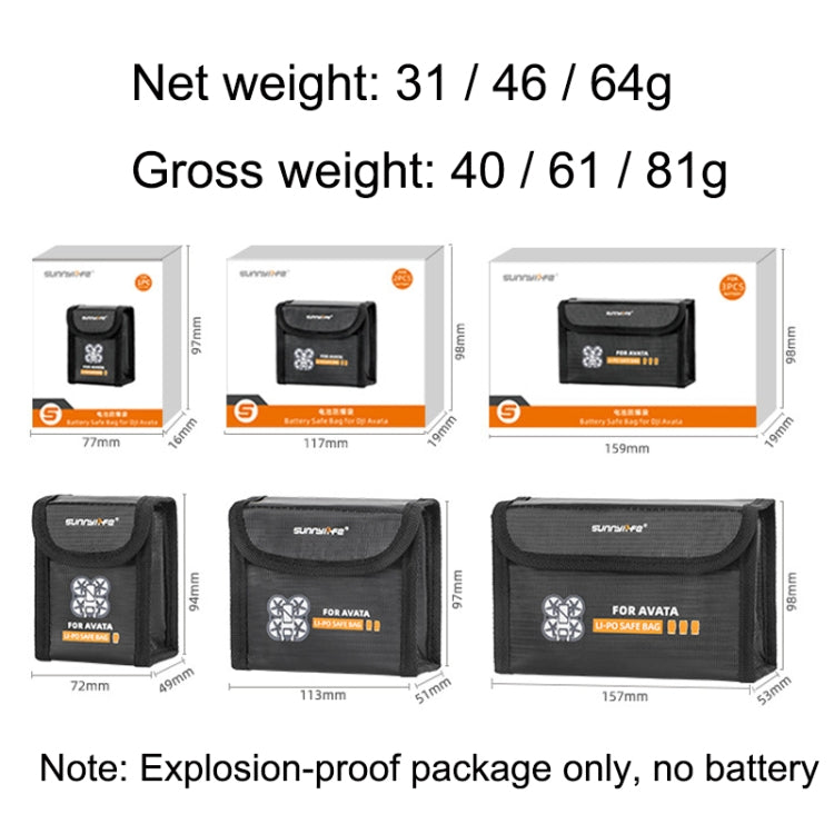 Battery Explosion-proof Bag For DJI Avata, AT-DC478, AT-DC479