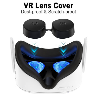 VR Silicone Eye Mask+Lens Protective Cover+Joystick Hat, For Meta Quest 2, Eye Mask+Lens Protective Cover+Joystick Hat (Black), Eye Mask+Lens Protective Cover+Joystick Hat (White), Eye Mask+Lens Protective Cover+Joystick Hat (Gray)                     ...