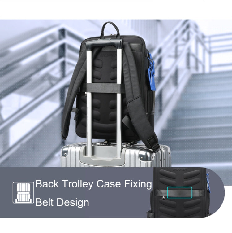 Bopai 61-121981 Multifunctional Anti-theft Laptop Business Backpack with USB Charging Hole