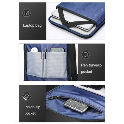 Bopai 61-120891 Multifunctional Anti-theft Laptop Business Backpack with USB Charging Hole